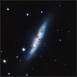 M 82, SN2014J - detail, označeno (sub 2min/1hod 36min, DF)